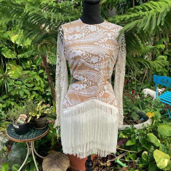 L’atiste fringe & sequin dres NWT sz M - Picture 1 of 14